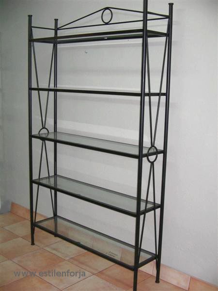 estantería de hierro forjado